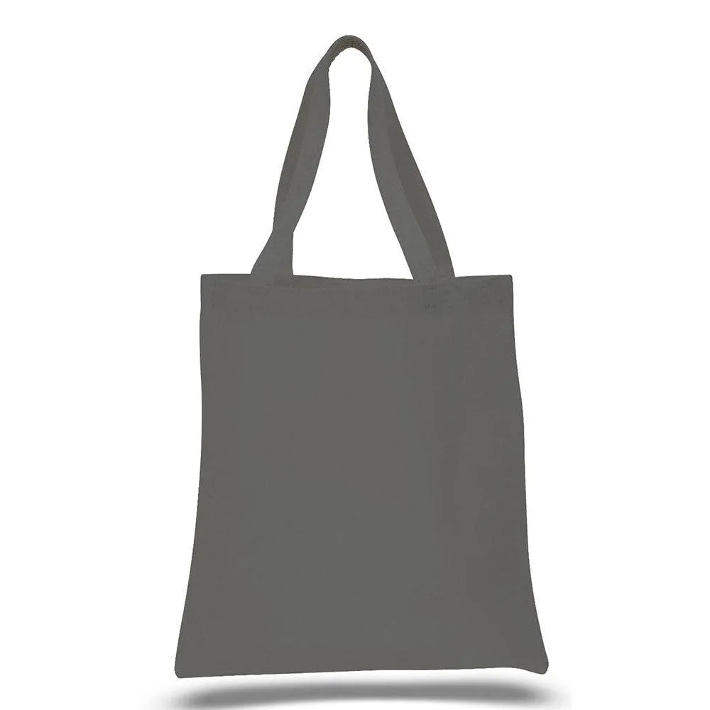 12 Oz. Colored Canvas Simple Tote Bag Printed with a Customizable HAPPY PLACE COLLECTION Design