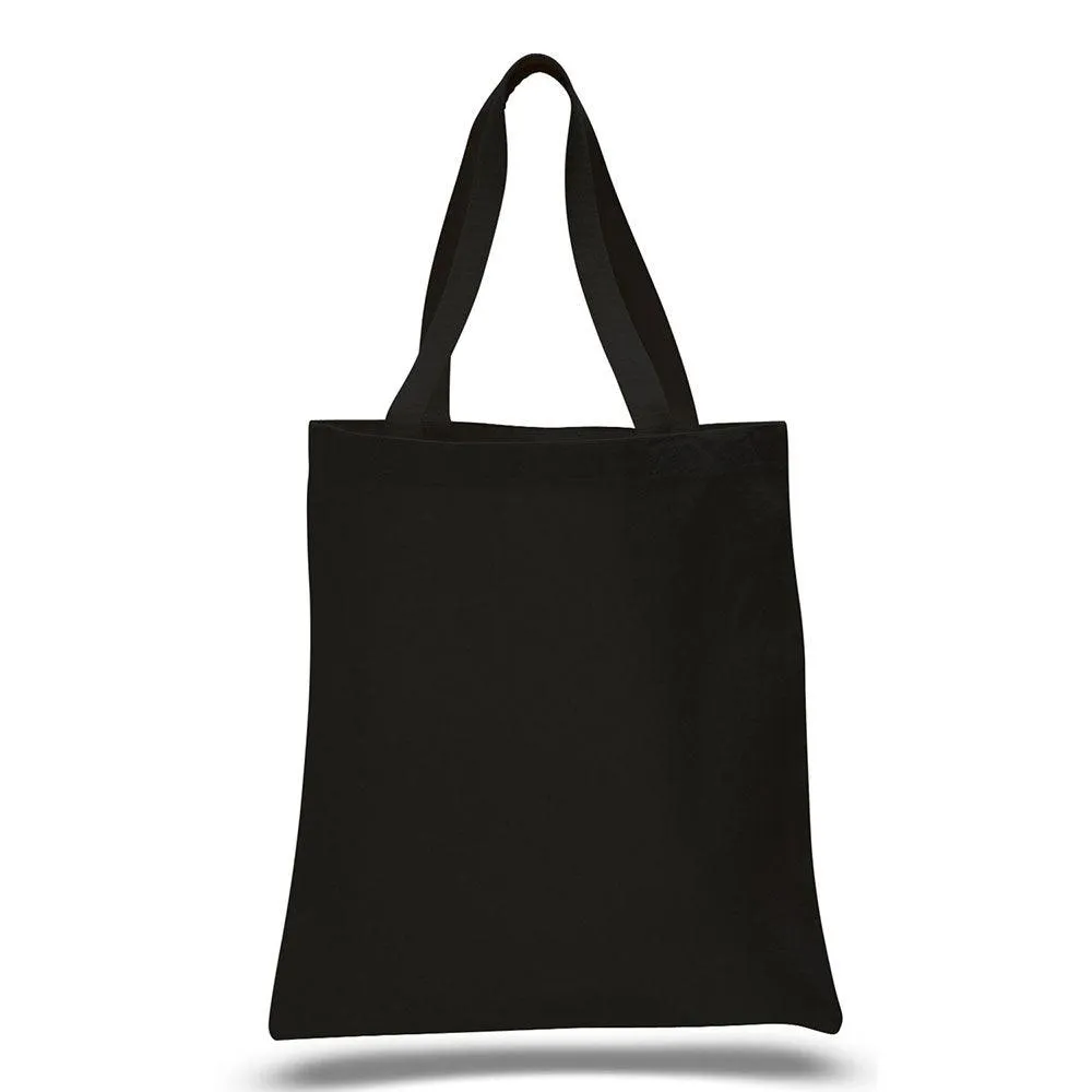 12 Oz. Colored Canvas Simple Tote Bag Printed with a Customizable HAPPY PLACE COLLECTION Design