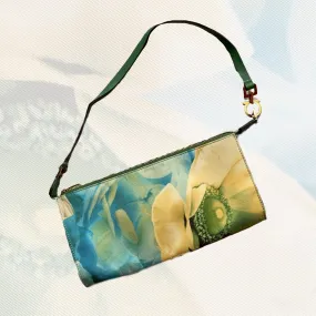 1990s Silk Floral Scarf Clutch by Salvatore Ferragamo. Sustainable Vintage Fashion Accessory.