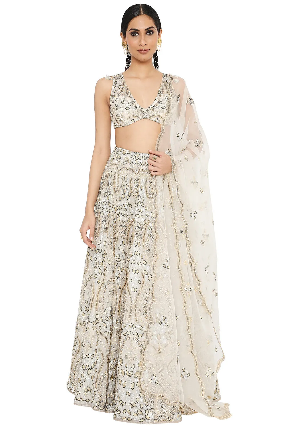 Aalaya Embroidered Choli With Lehenga And Dupatta