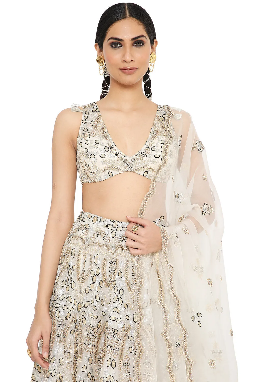 Aalaya Embroidered Choli With Lehenga And Dupatta