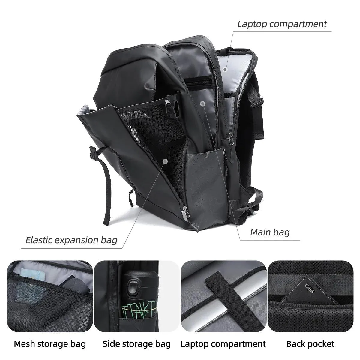 ACB5724 Cool Backpack - Expandable Waterproof  Laptop Bag