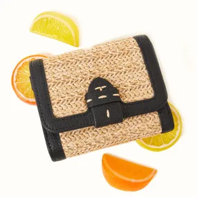 Accessorize London Black Small Raffia Purse