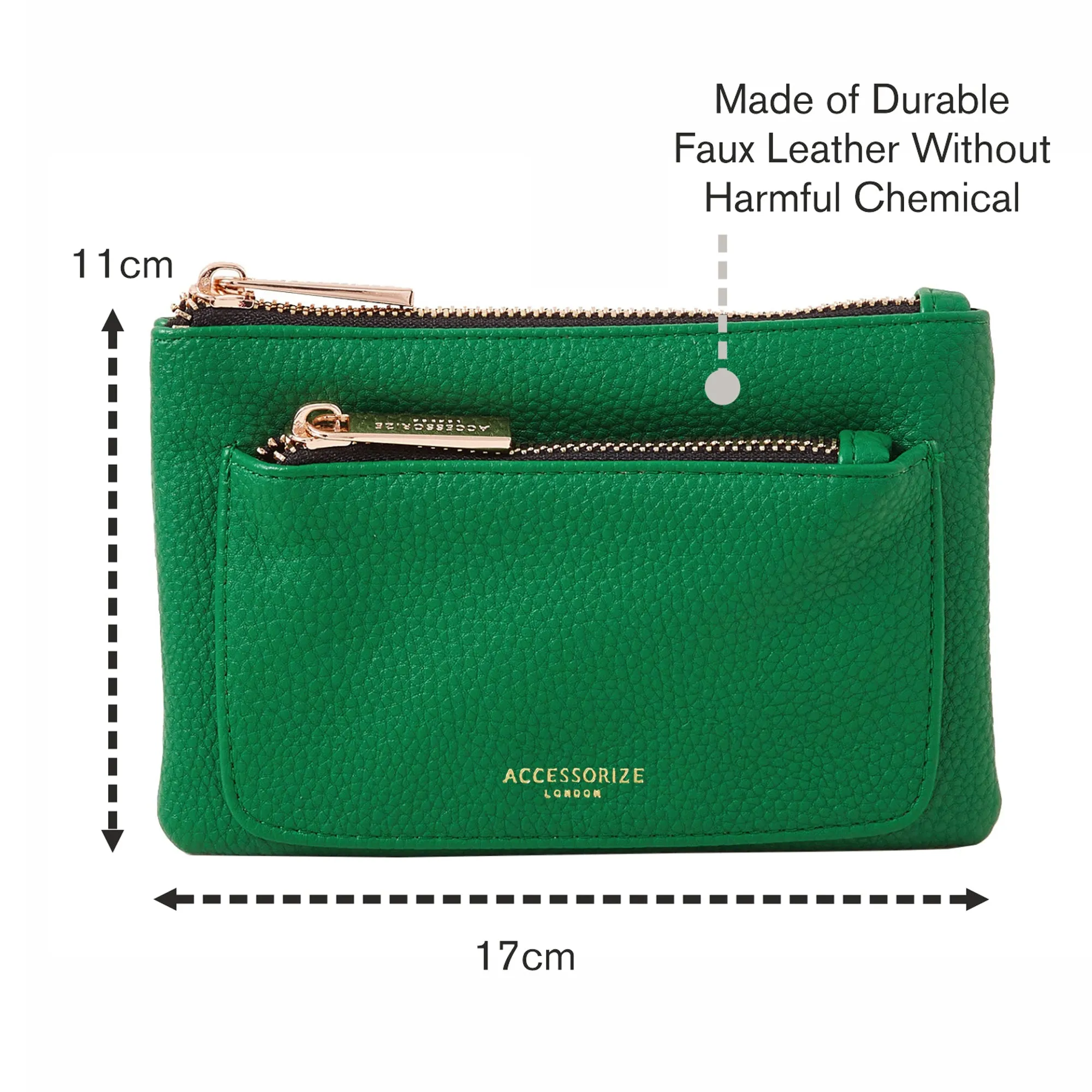 Accessorize London Women' Double Zip Coin Purse