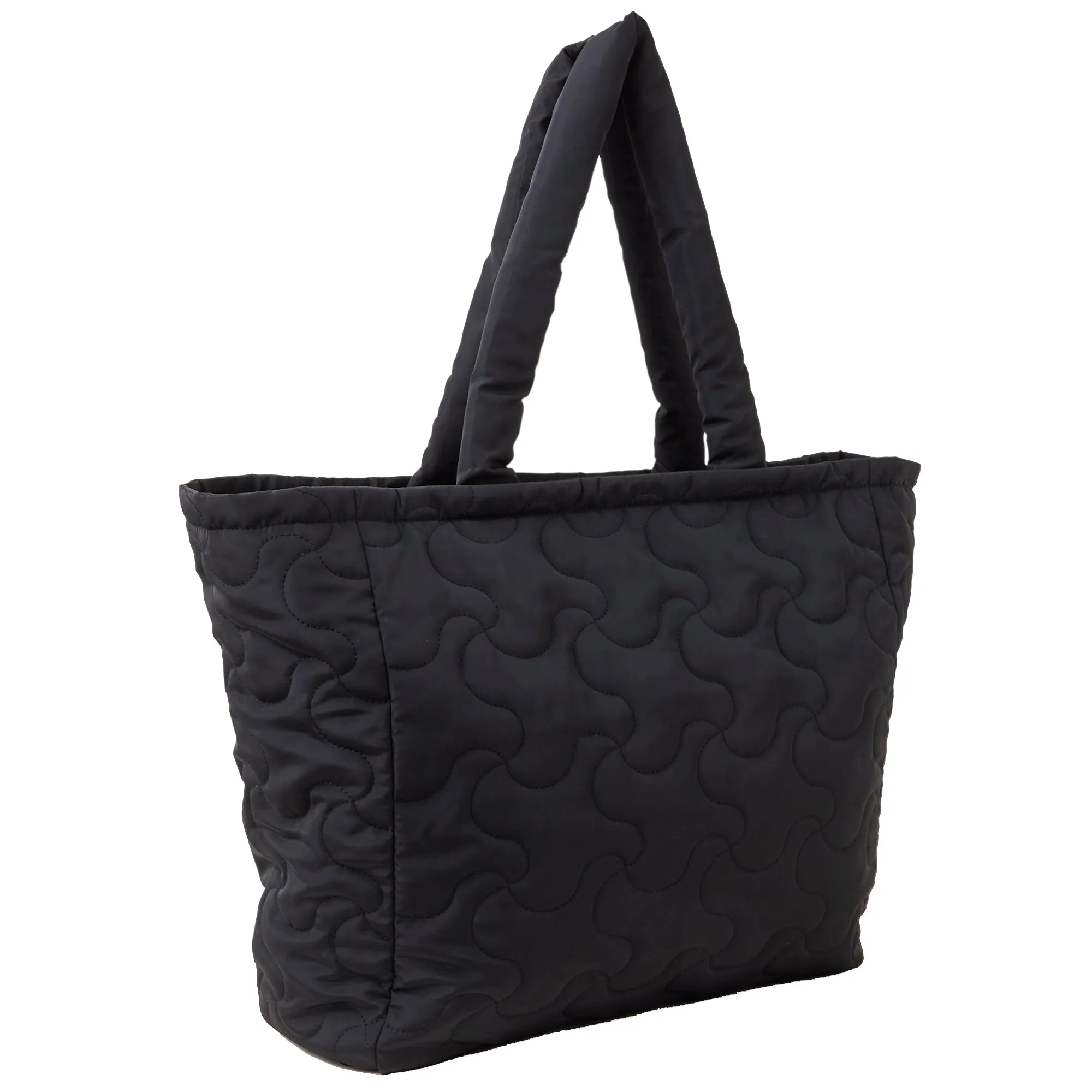 Accessorize London Women's Black Large Quilted Tote Bag