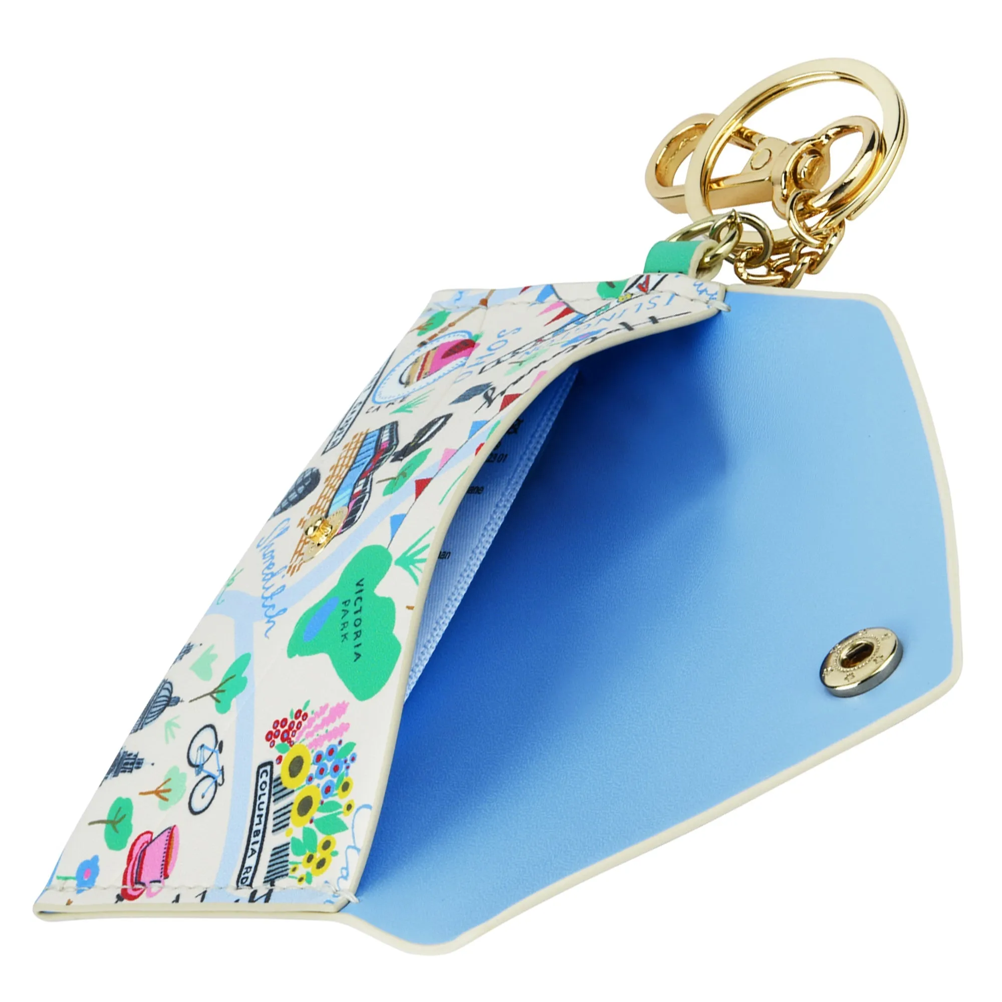 Accessorize London Women's Multi London Map Card Holder Keyring