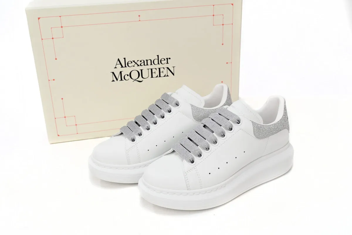 ALEXANDER MCQUEEN " WHITE/ GREY GLITTERED "