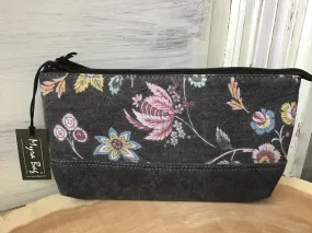 Black Floral Wristlet Purse