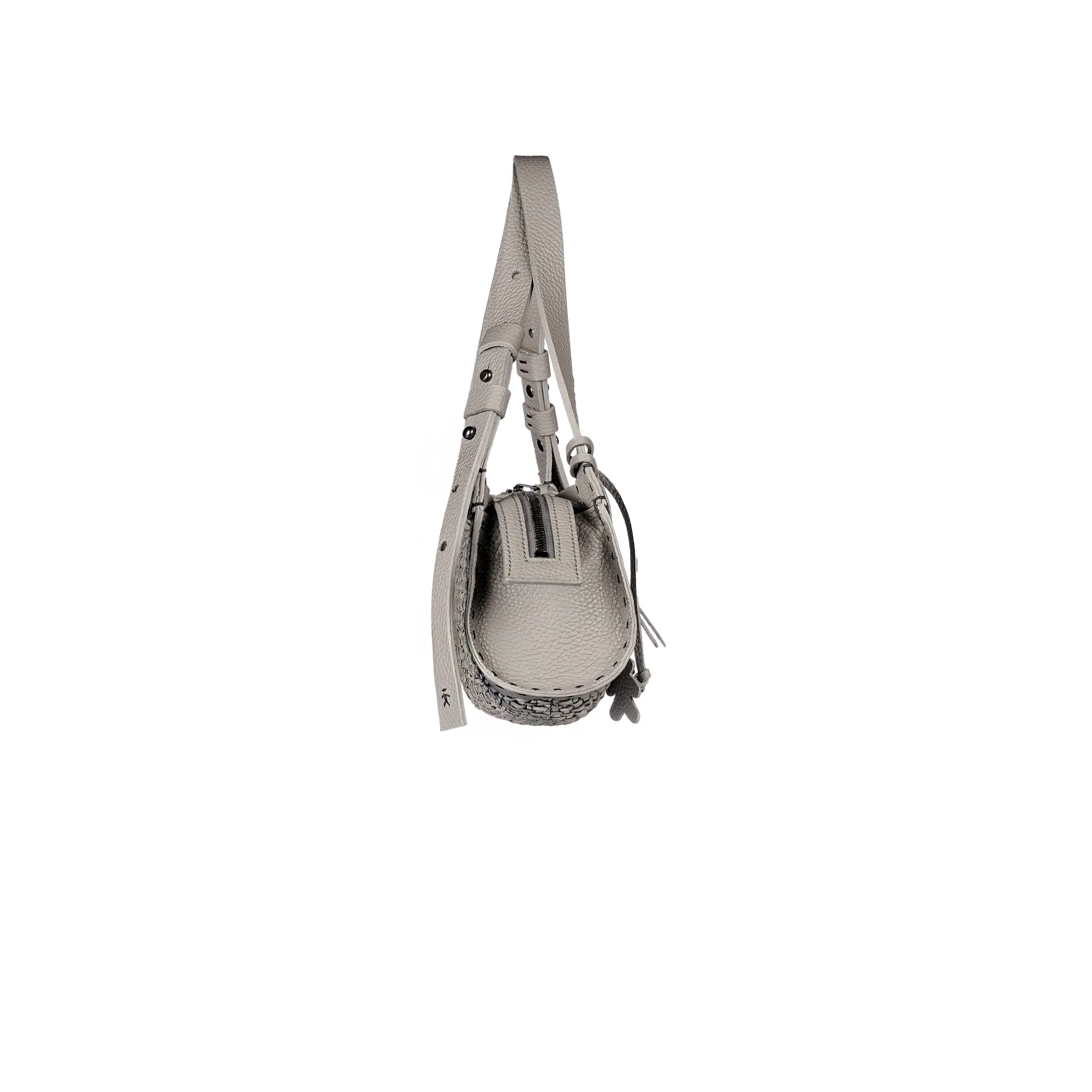 Boa Bauletto XS Intreccio Madreperla Light Grey