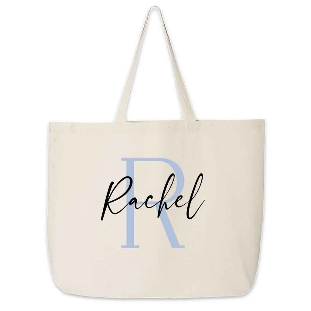 Bridal Party Tote Bag Personalized with Stylized Monogram