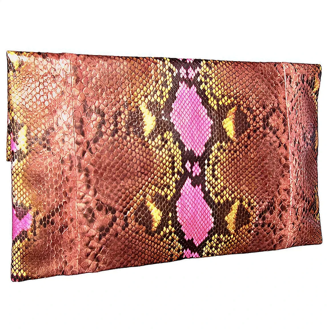 Brown and Pink Clutch Bag