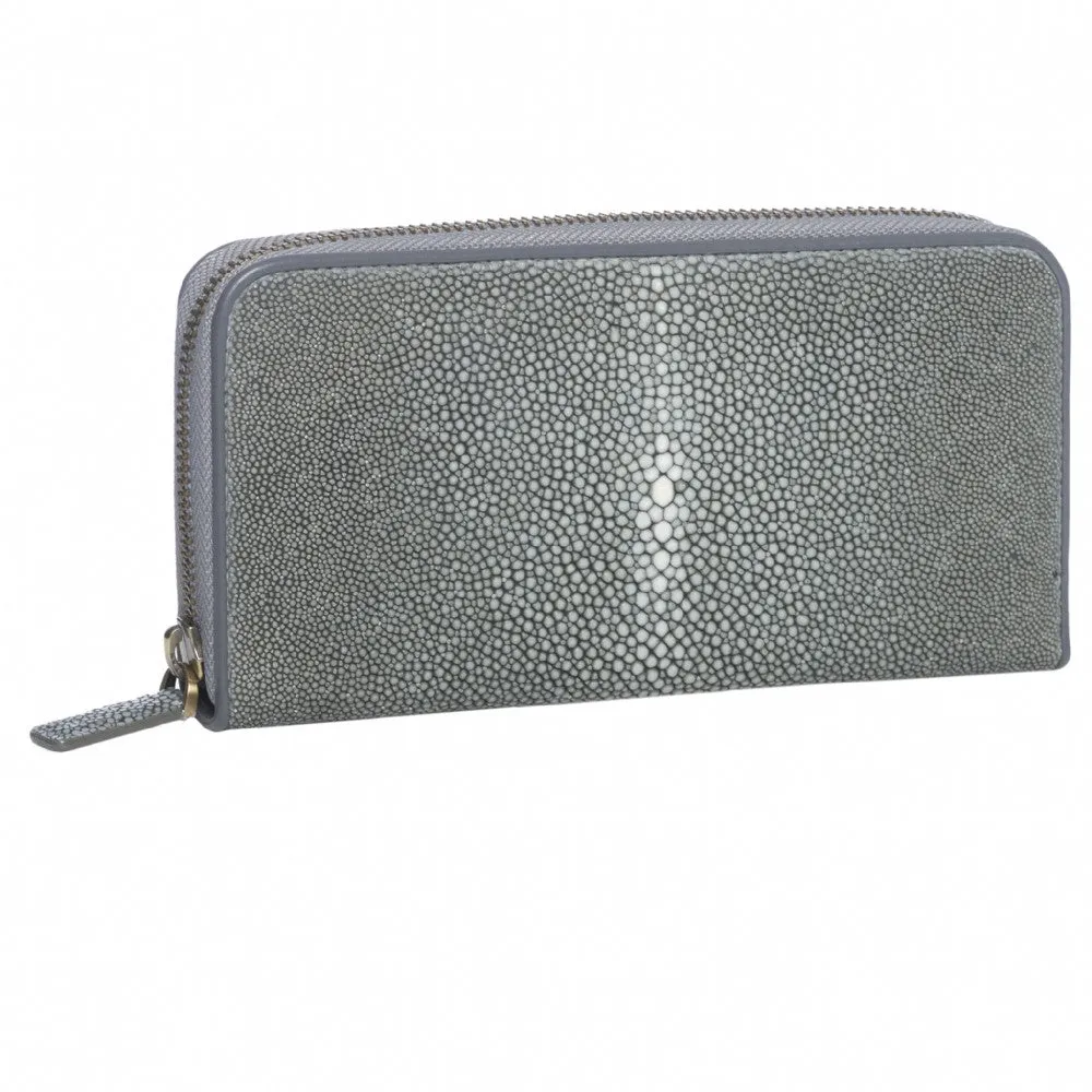 Cora Classic Shagreen Zip Around Wallet