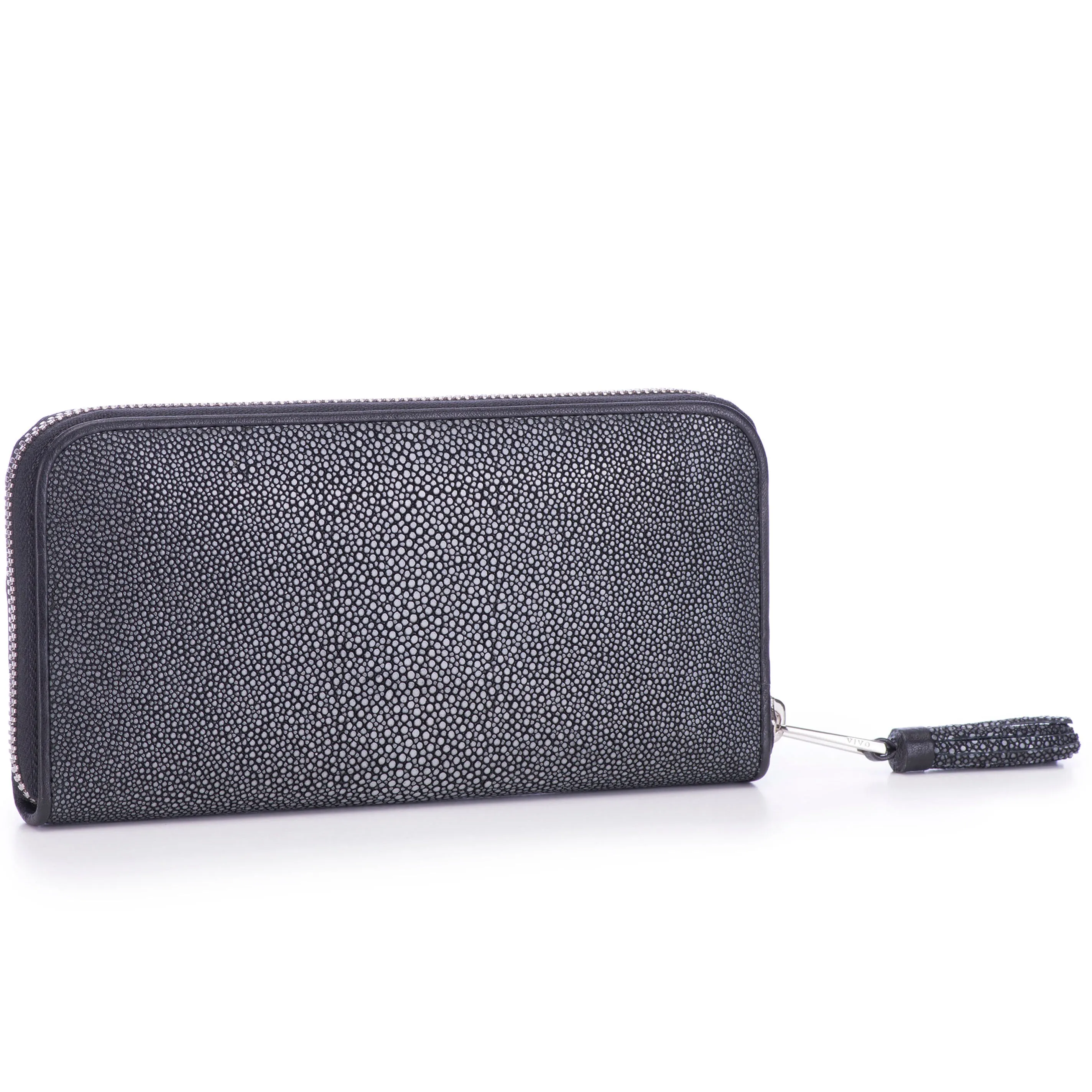 Cora Classic Shagreen Zip Around Wallet