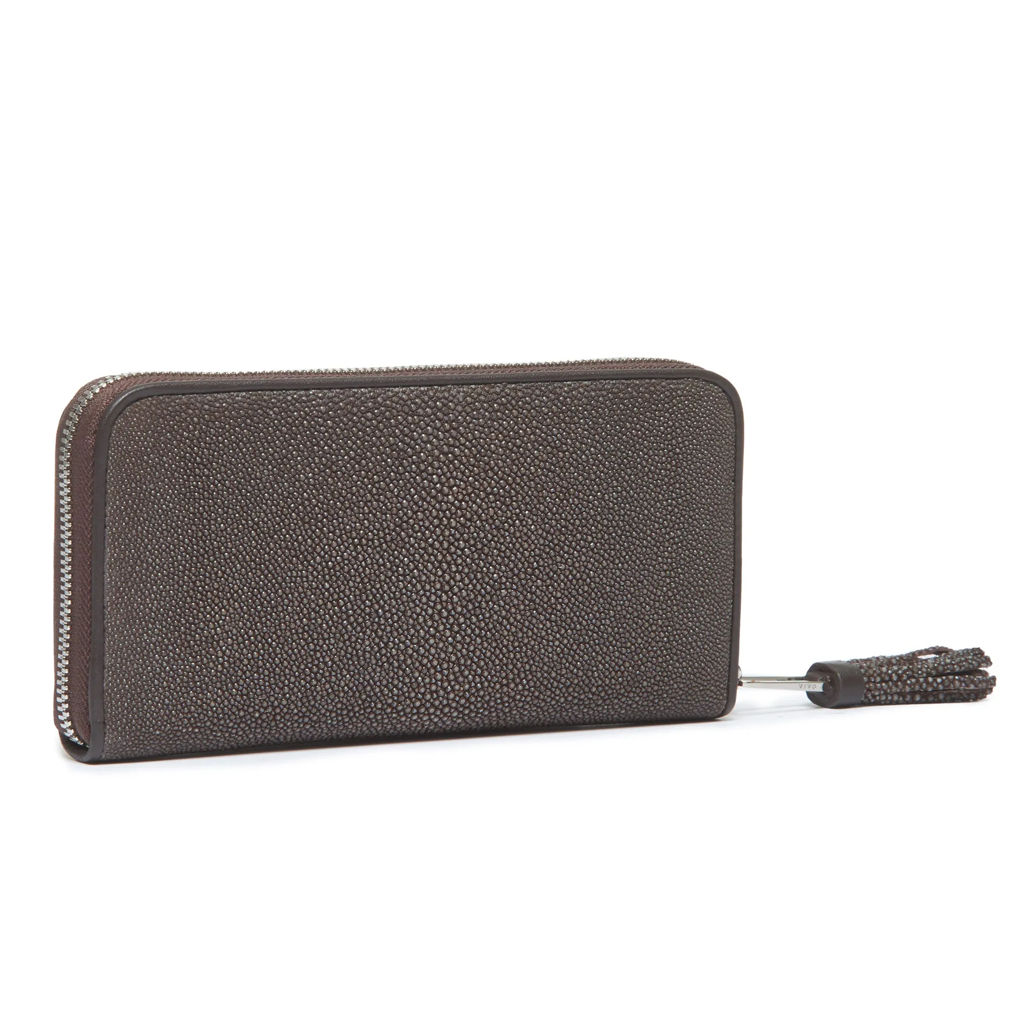 Cora Classic Shagreen Zip Around Wallet