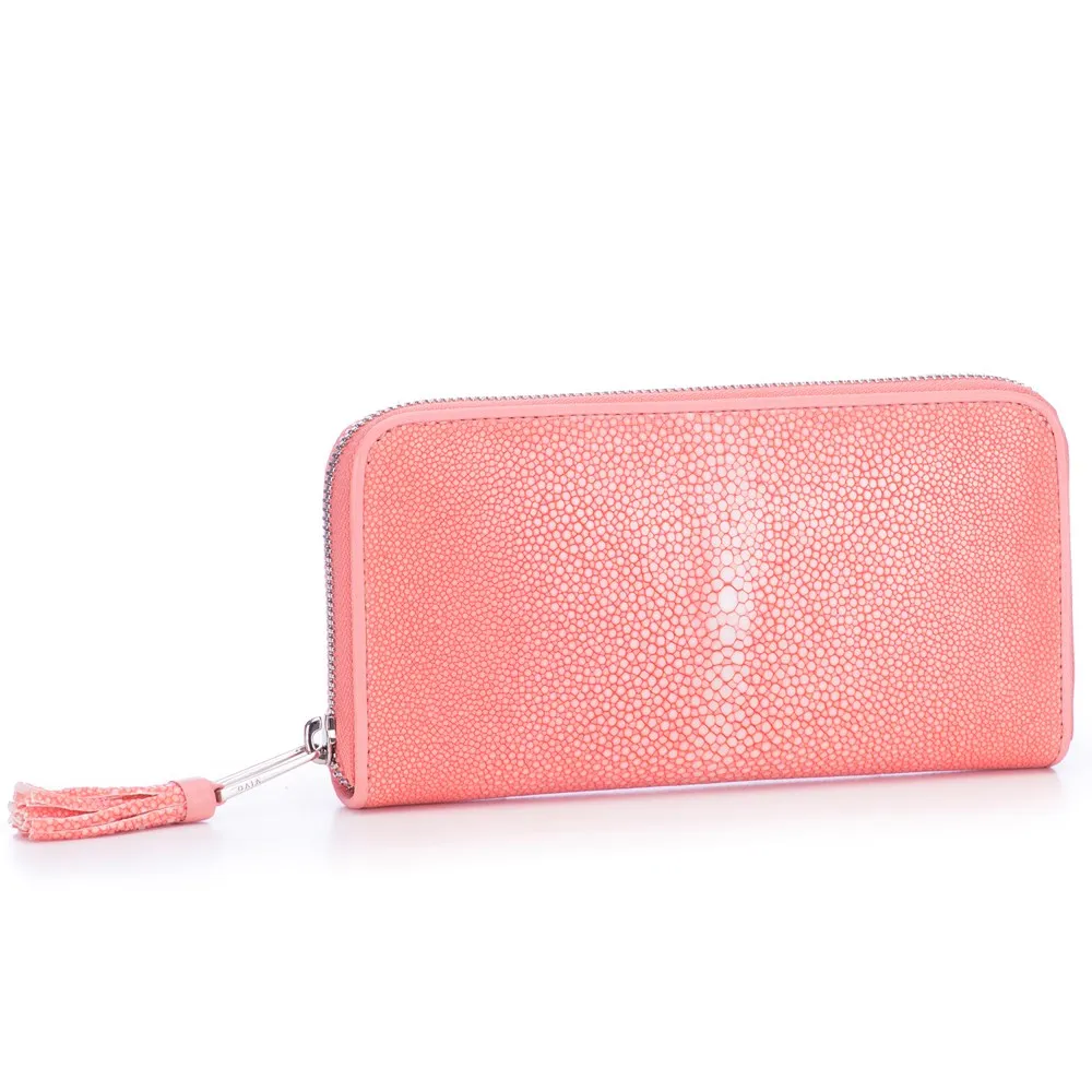 Cora Classic Shagreen Zip Around Wallet