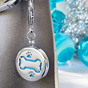 Dog Bone Cutout Aromatherapy Purse Locket or Key Ring