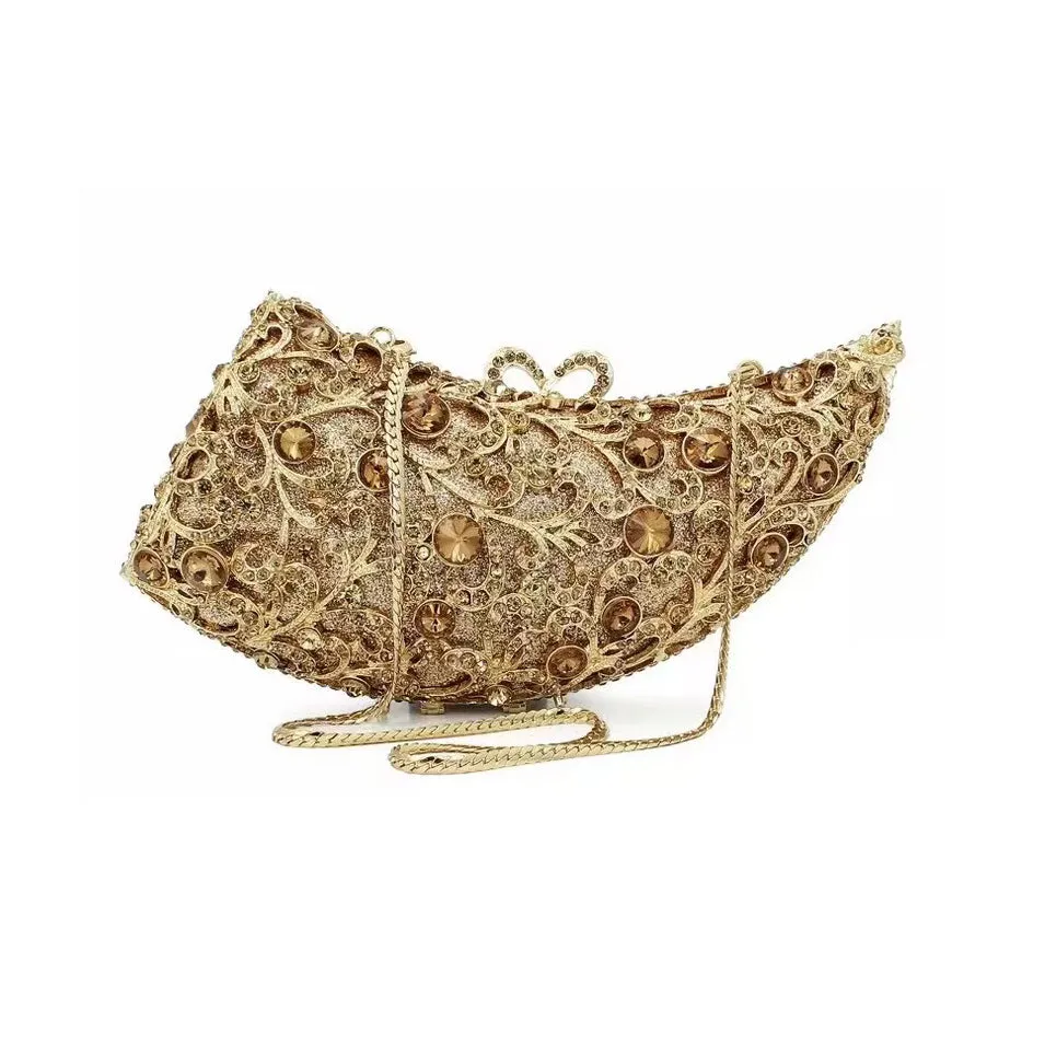 Evening Bag,Handmade Rhino Horn Shape Clutch,Bridal Clutch-i7bags