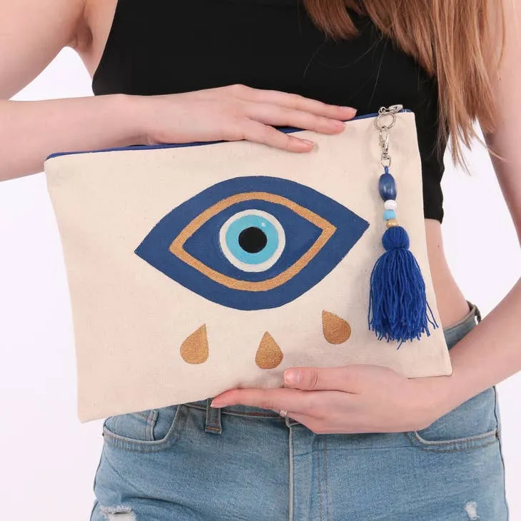 Optimized Evil Eye Embellished Clutch Bag