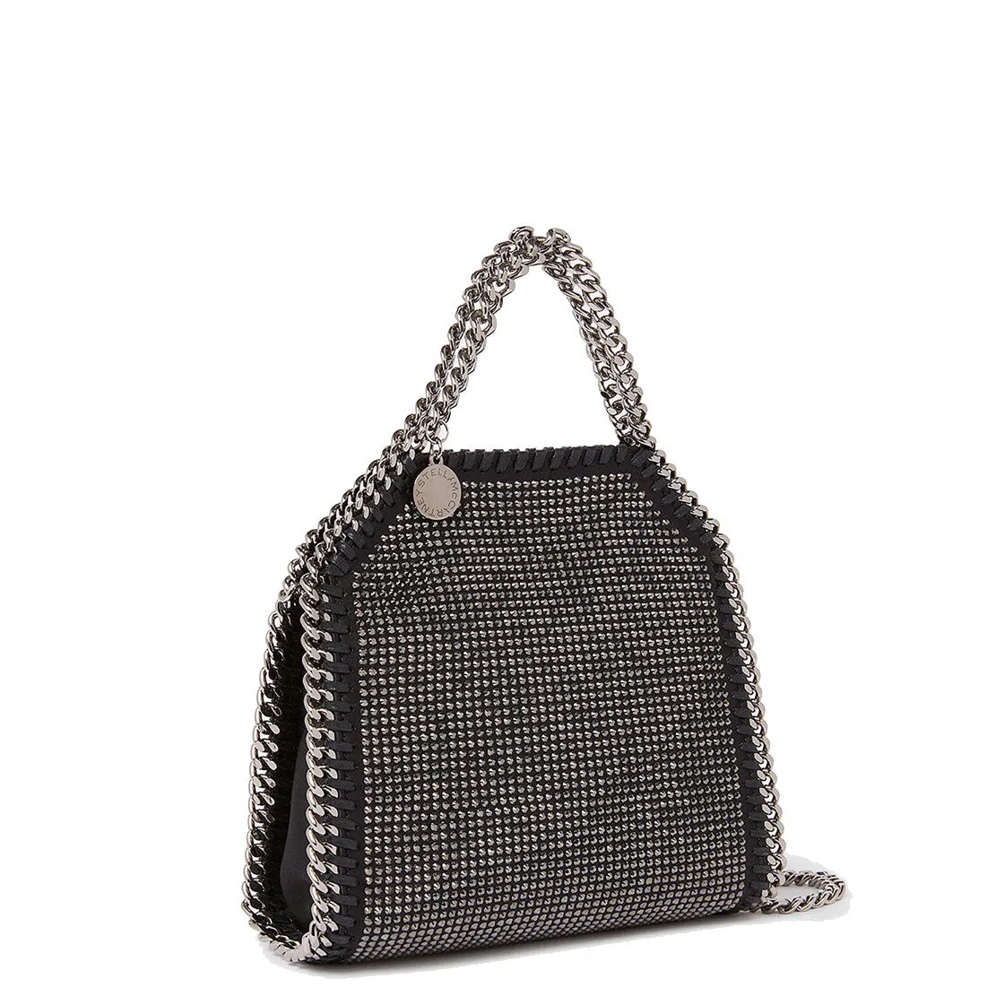 Falabella Tiny Tote, Crystal Hotfix, Black/Hematite