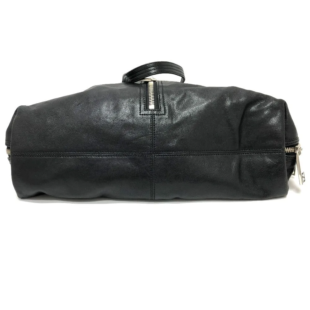 FENDI Boston Duffel bag 8BR623 leather black ZUCCA UNZIPPED