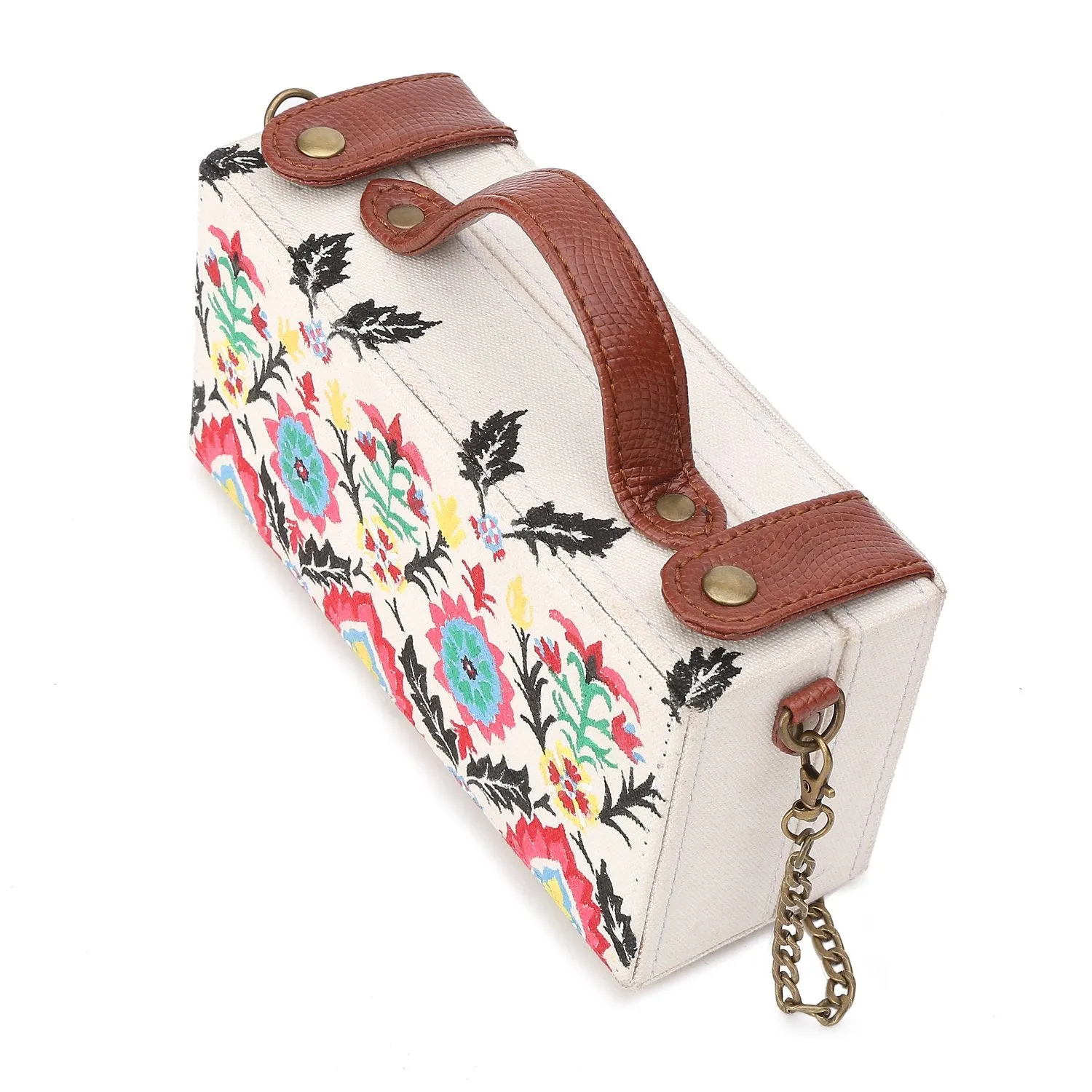 Floral Hand Painted Crossbody Clutch Bag For Women