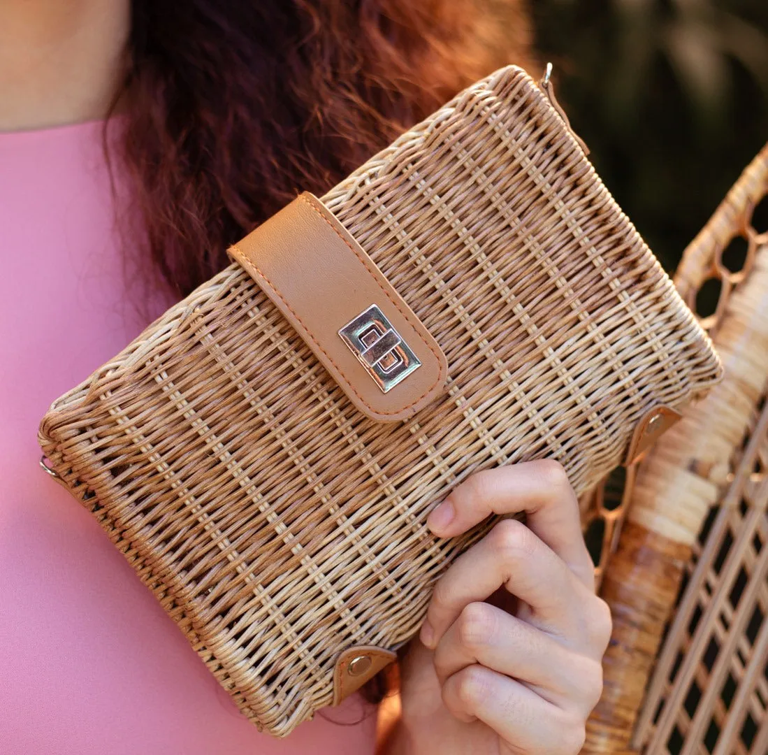 Jasper Wicker Clutch