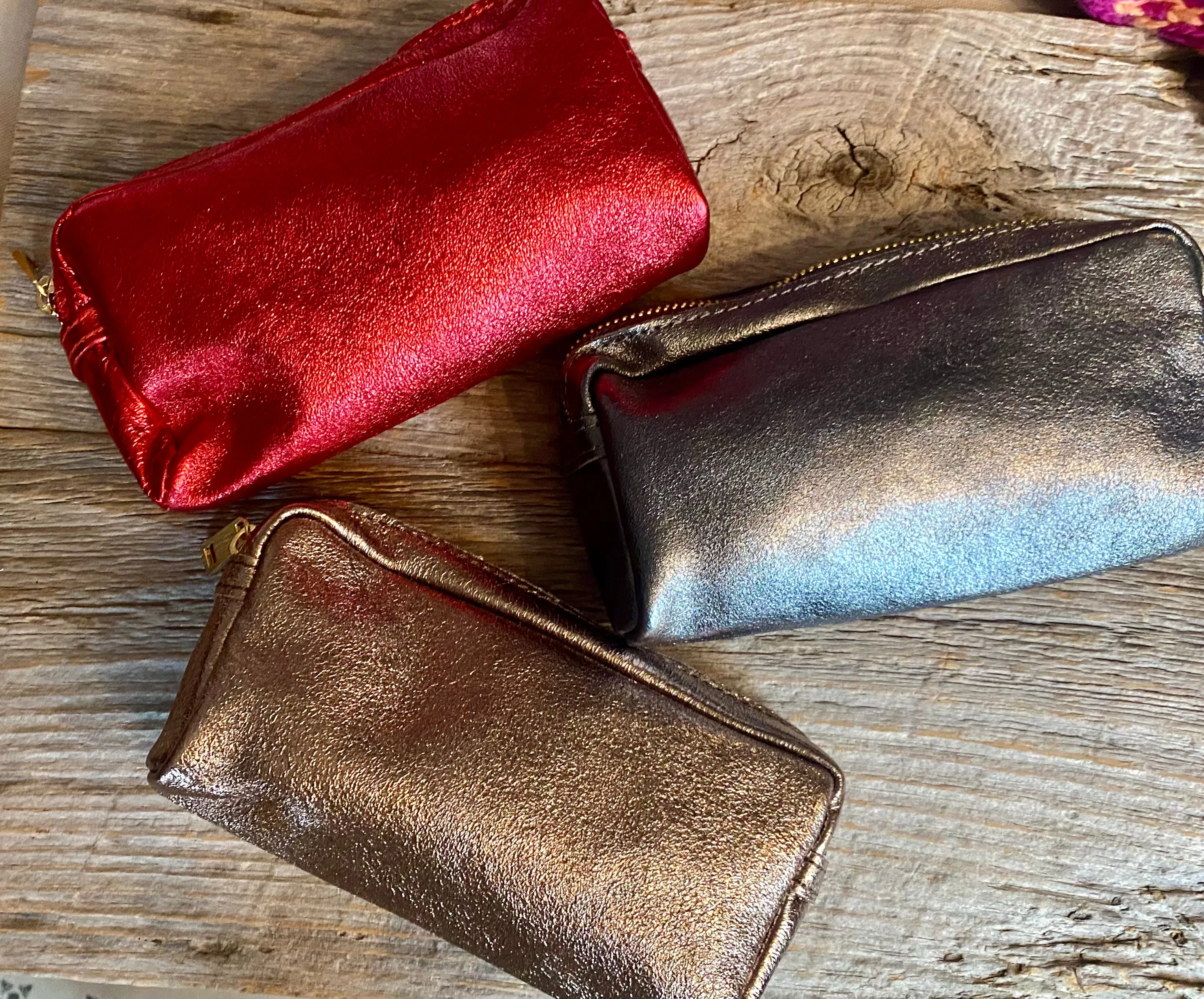 Leather Makeup Travel Pouch