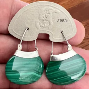 Malachite Purse Earrings