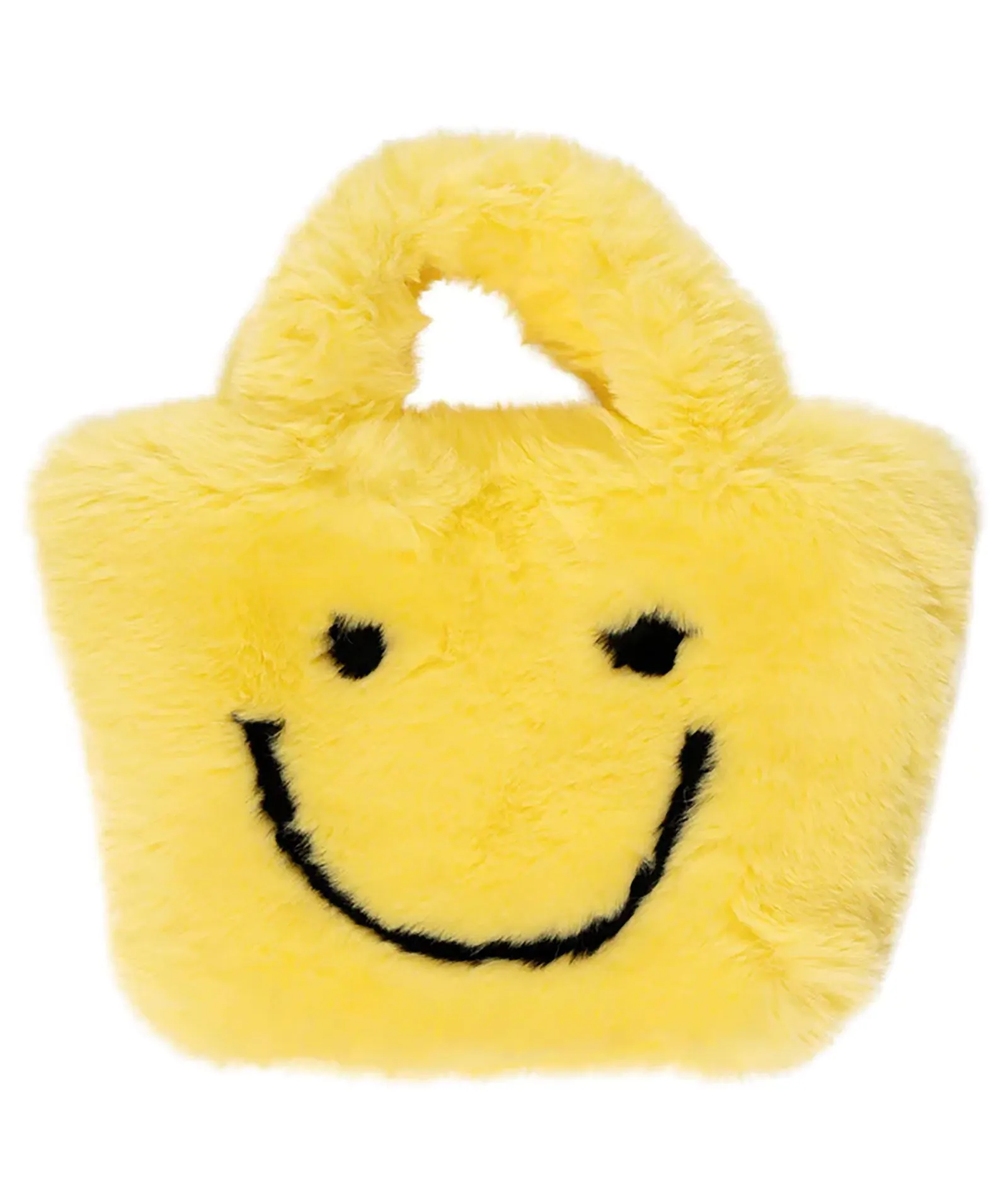 Malibu Sugar Fuzzy Smiley Face Purse