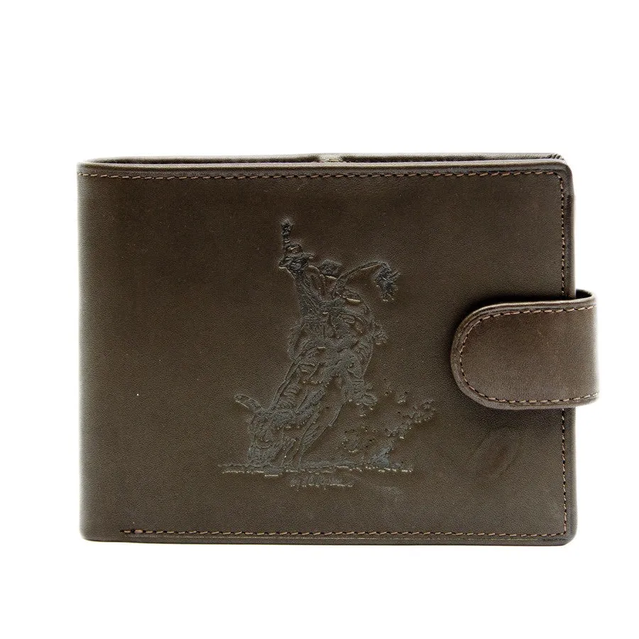 Men's Dark Leather Wallet - Bullrider