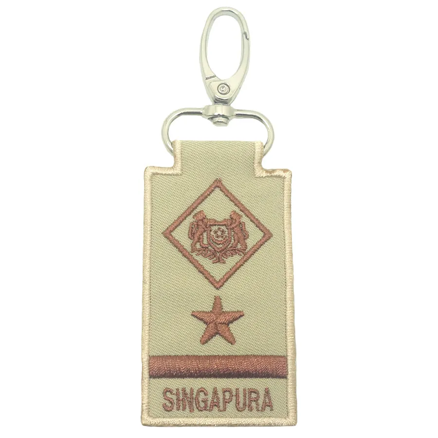 MINI SAF RANK KEYCHAIN - ME8 (KHAKI) (NEW)