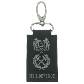 MINI SCDF RANK KEYCHAIN - BLACK FOLIAGE DEPUTY COMMISSIONER (DC)