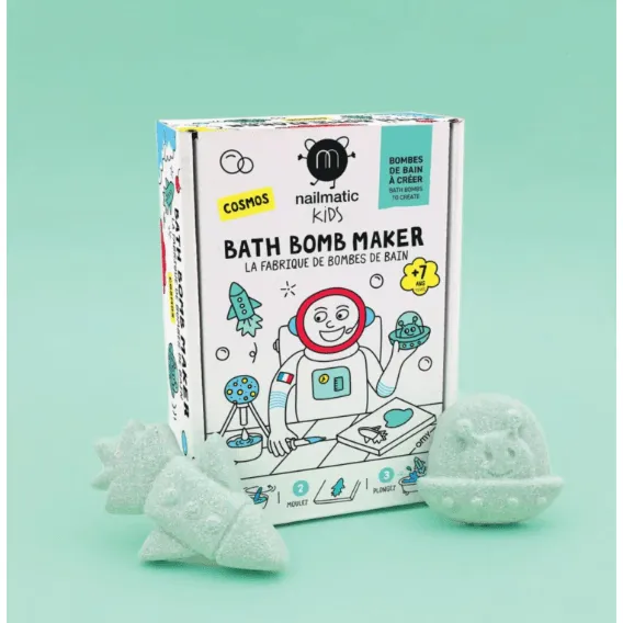 Nailmatic Kids DIY Bath Bomb Maker Kit- Small, Cosmos