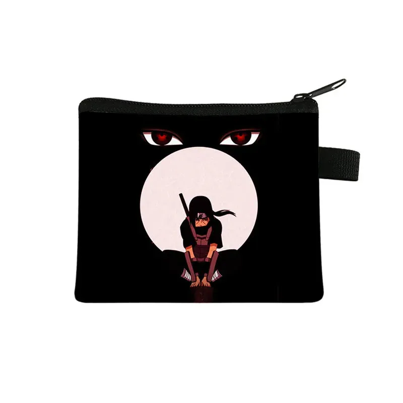 Naruto Men Women Childern Wallet Anime Uzumaki Cartoon Fashion Bank Card Key Coin Purse Print Adult Office Mini Storage Bag Gift