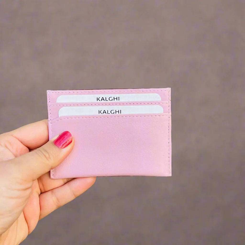 Pastel Pink CARD HOLDER Personalised - KALGHI