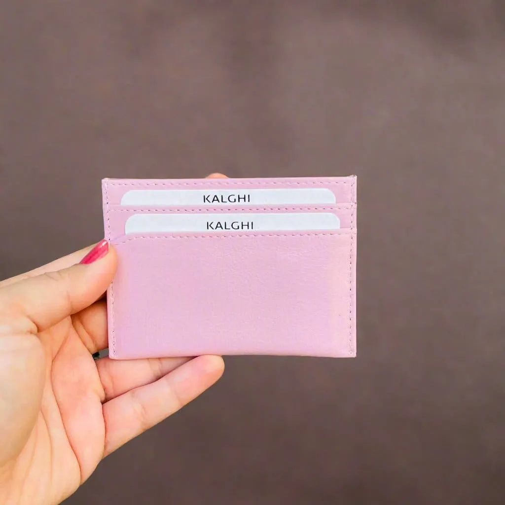 Pastel Pink CARD HOLDER Personalised - KALGHI