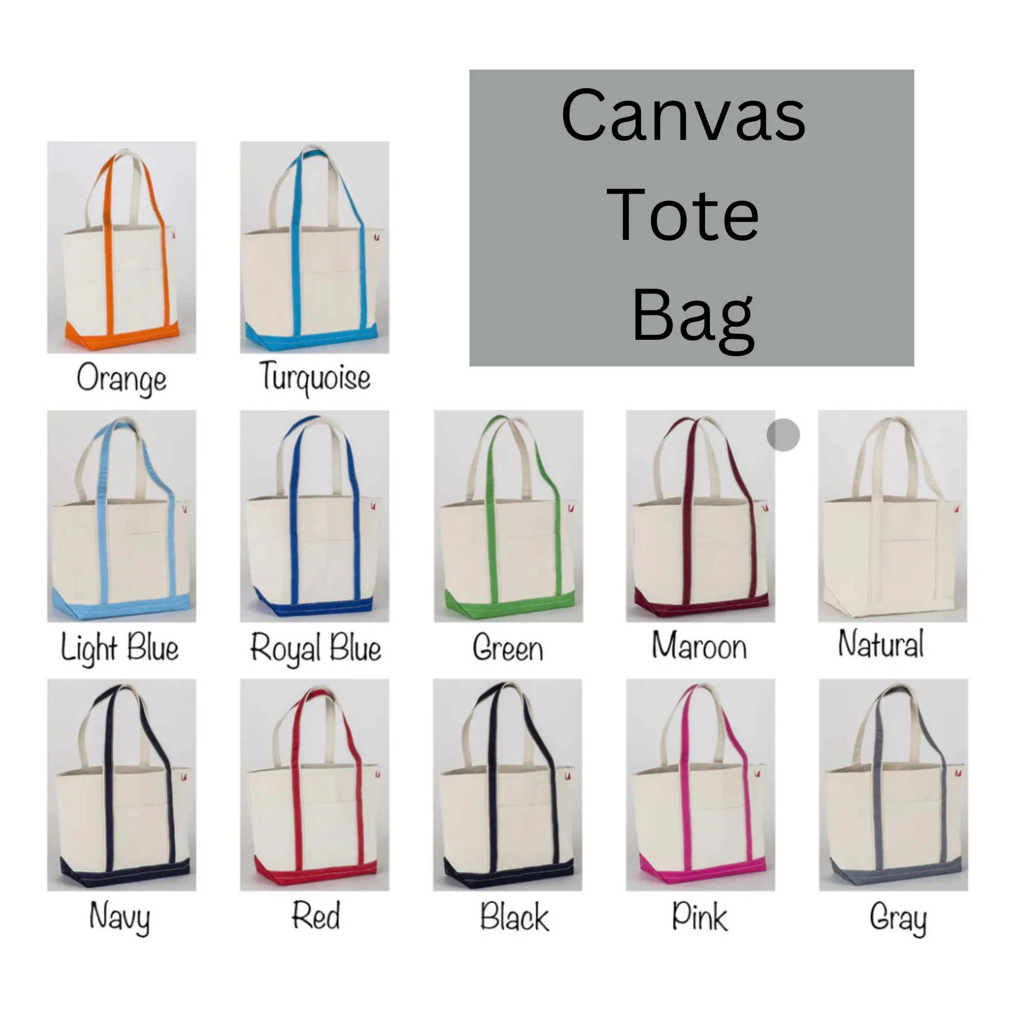 Personalized Canvas Tote Bag