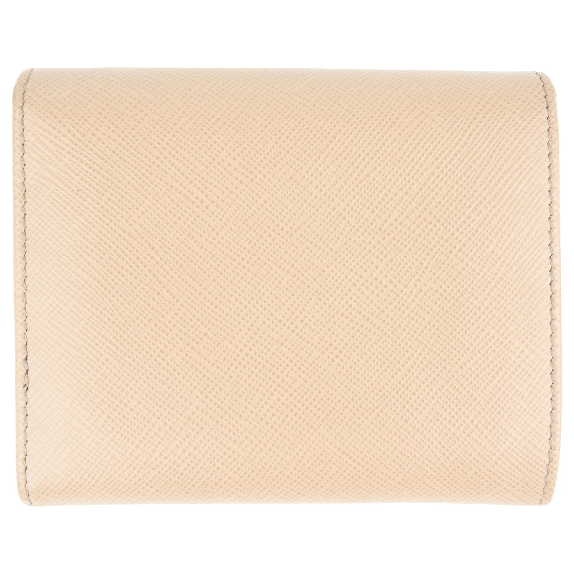 Prada Beige Saffiano Leather Trifold Wallet