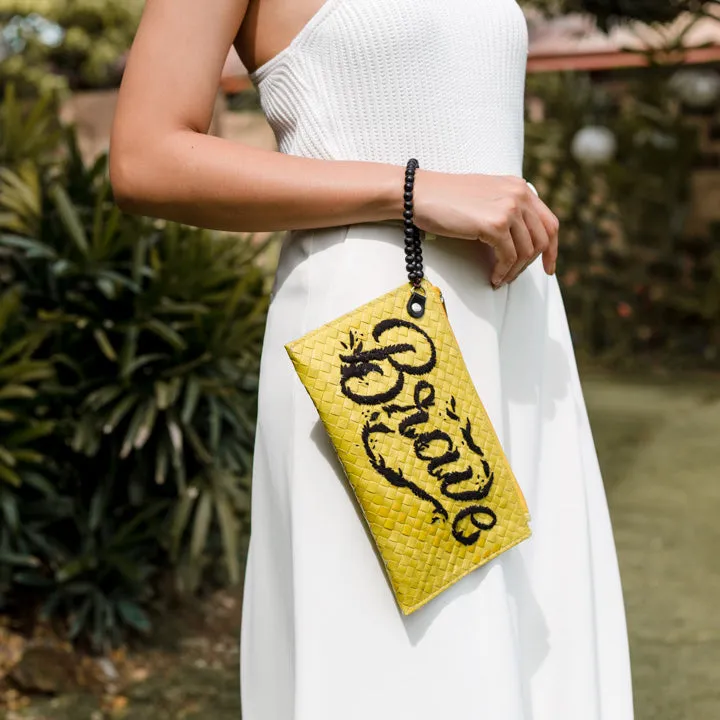 Quote Clutch: Brave in Yellow