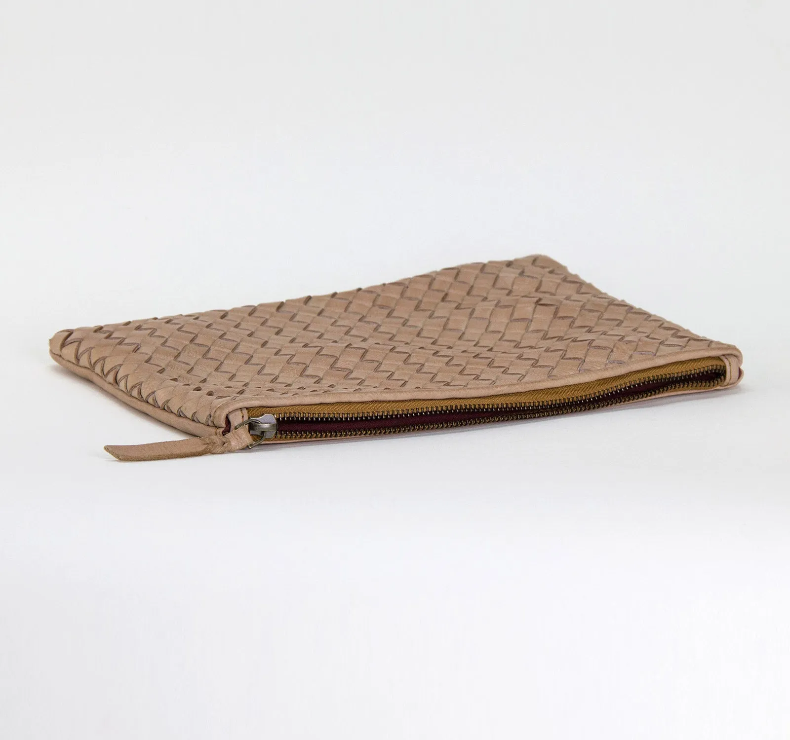 Rock Paper Scissors Feed Woven Clutch Pouch