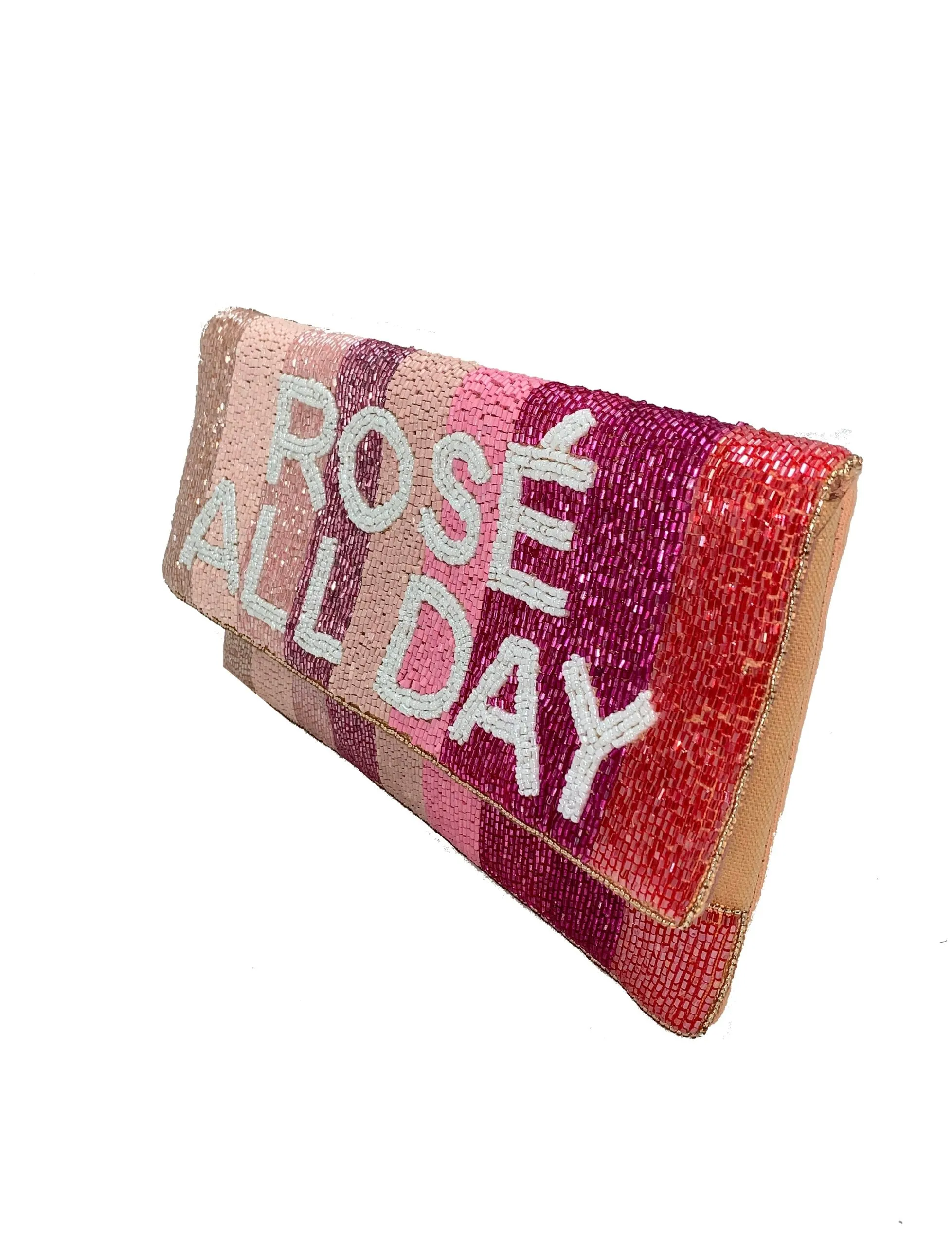 Rose All Day Beaded Clutch