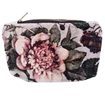 Rose - small printed velvet clutch