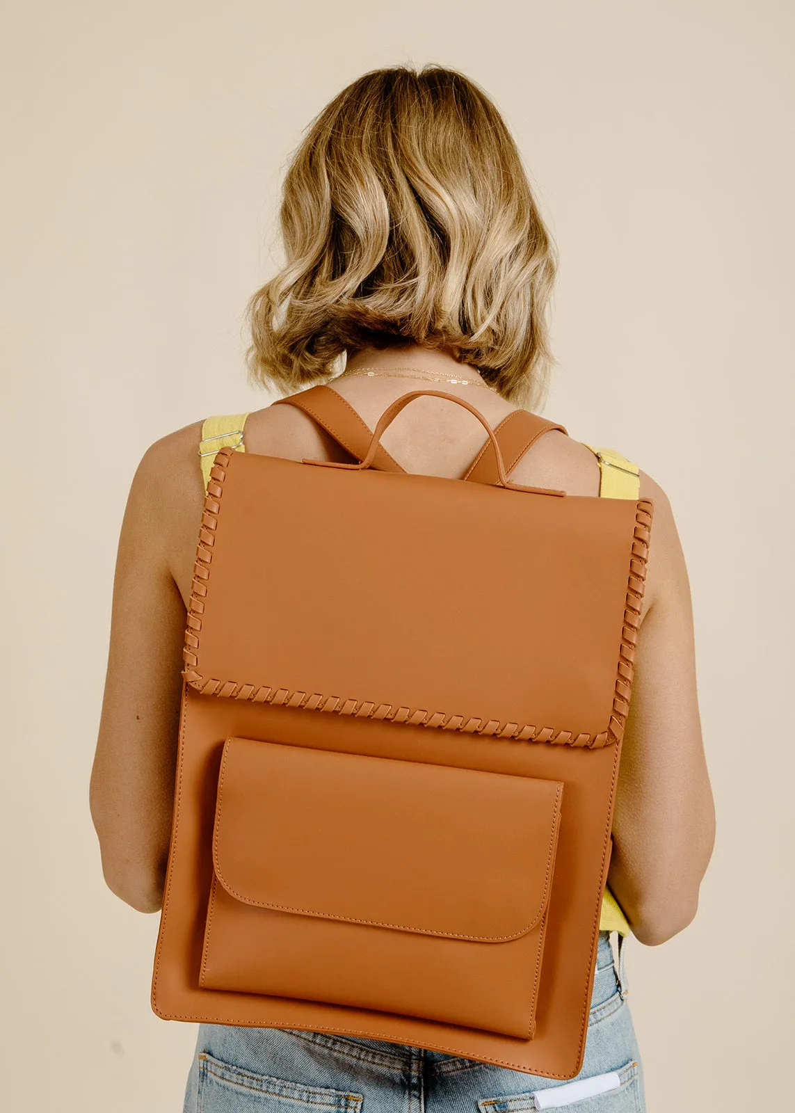 Roux Top Handle Backpack - Rust