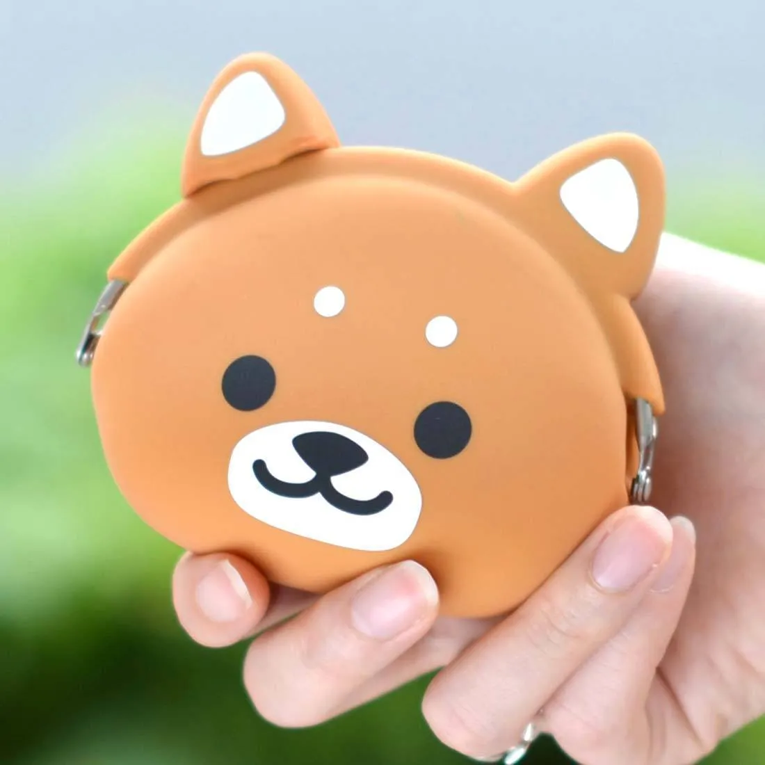 Shiba Puppy Dog Shaped Mimi Pochi Animal Friends Silicone Clasp Coin Purse Pouch