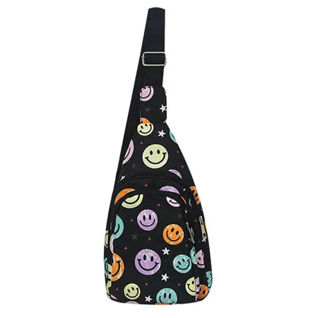 Smiley Faces NGIL Large Sling Backpack