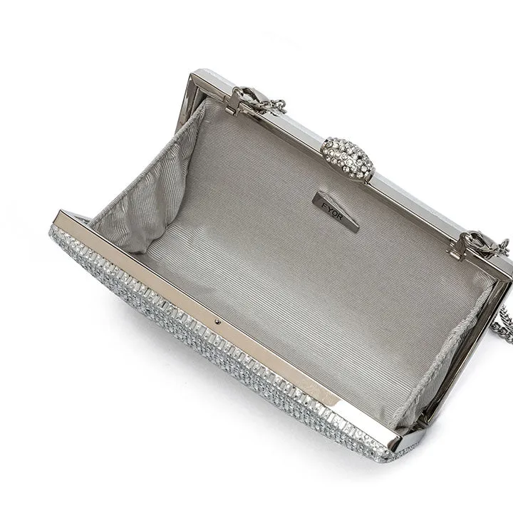 Sparkling Crystal Embellished Clutch AD 120