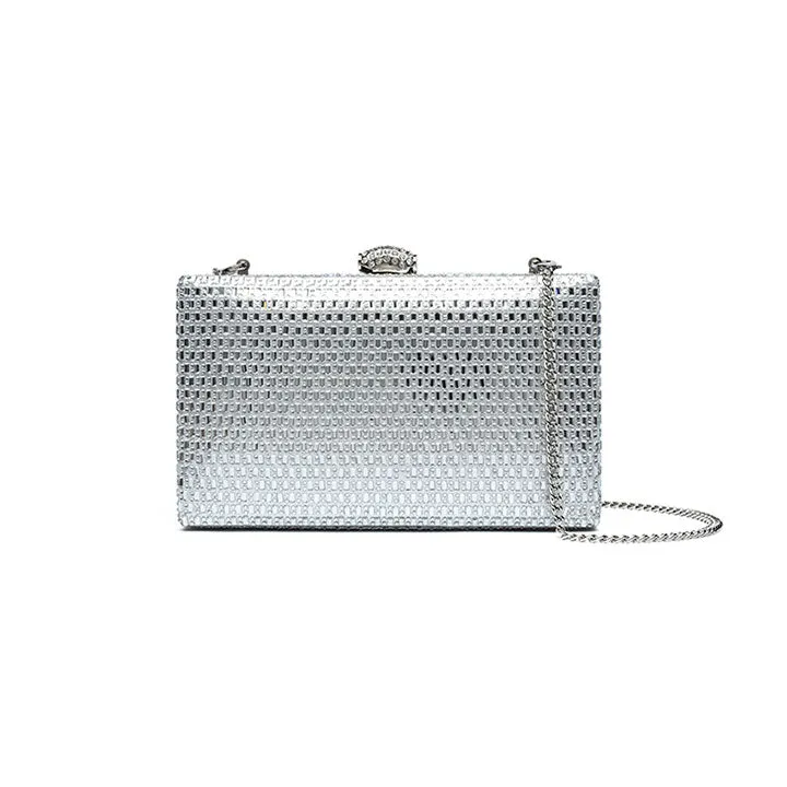 Sparkling Crystal Embellished Clutch AD 120