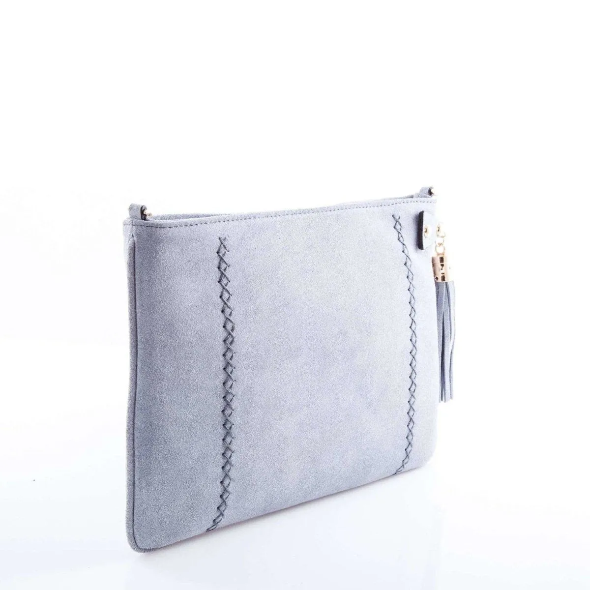 Suede Leather Clutch Evening Bag