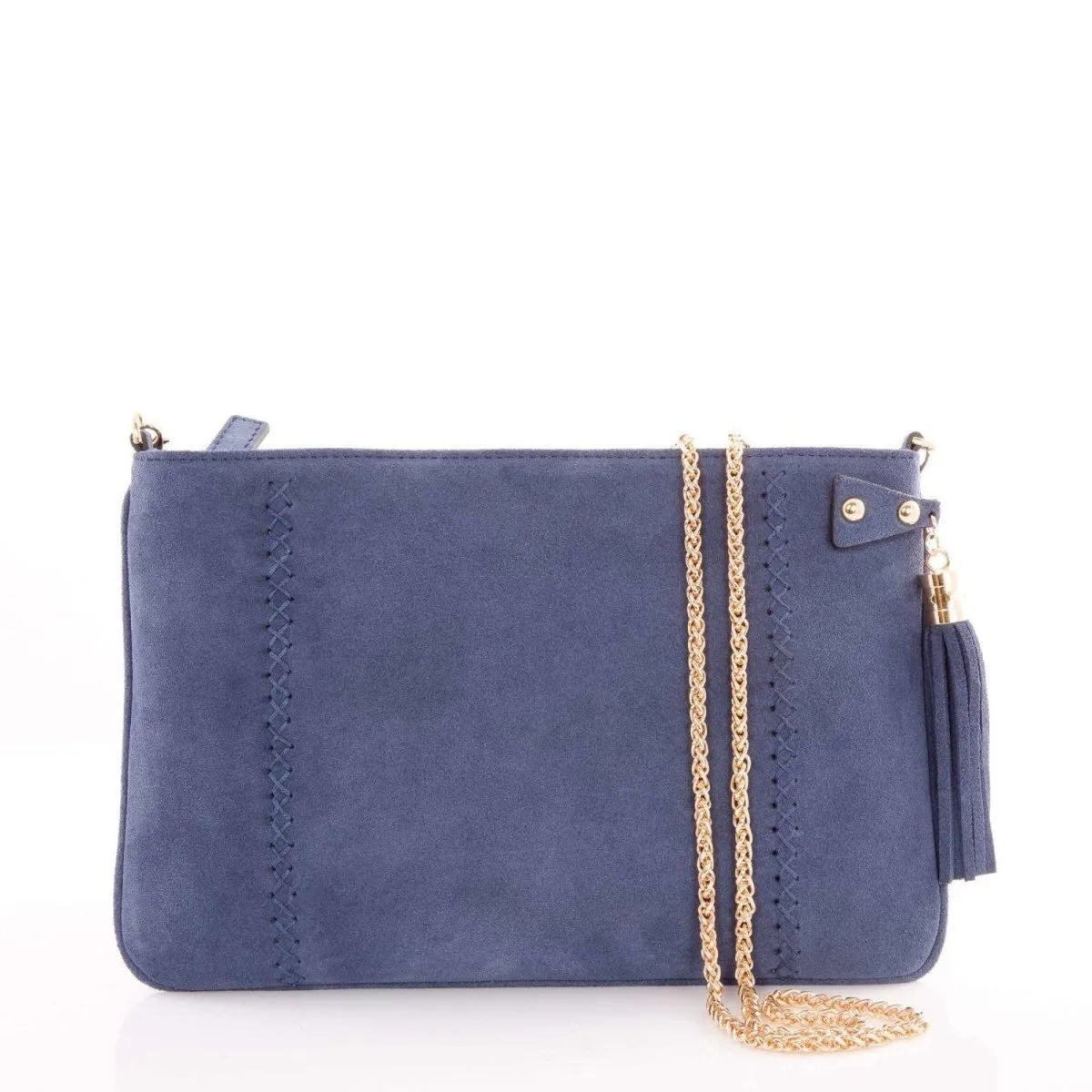 Suede Leather Clutch Evening Bag