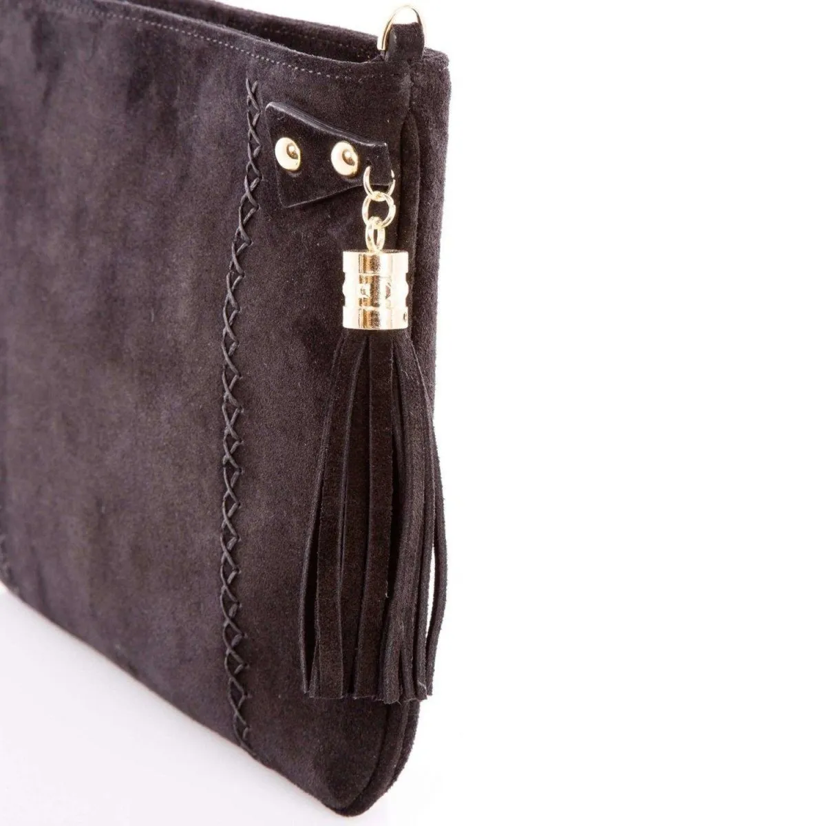 Suede Leather Clutch Evening Bag